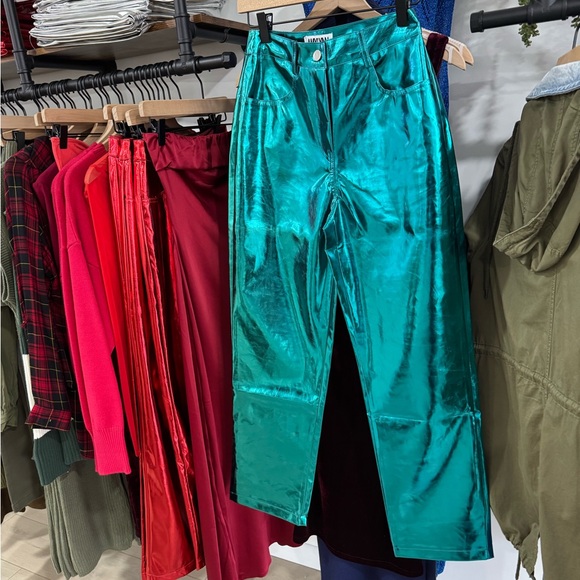 Amy Lynn Blue Metallic Lupe Pants - Picture 15 of 16